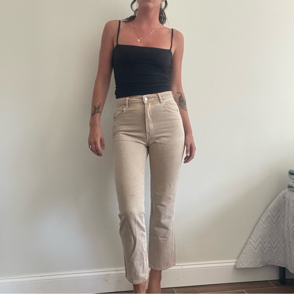 ROLLAS Women's Beige Jeans